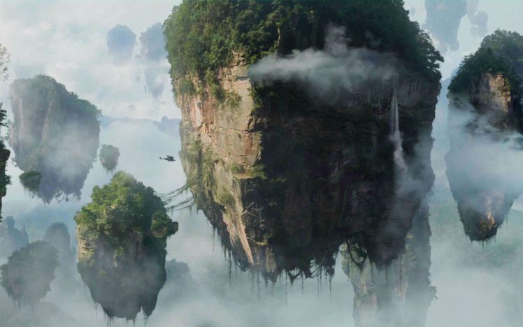 mountains, Avatar, Floating, Pandora, Artwork HD Wallpaper Desktop Background