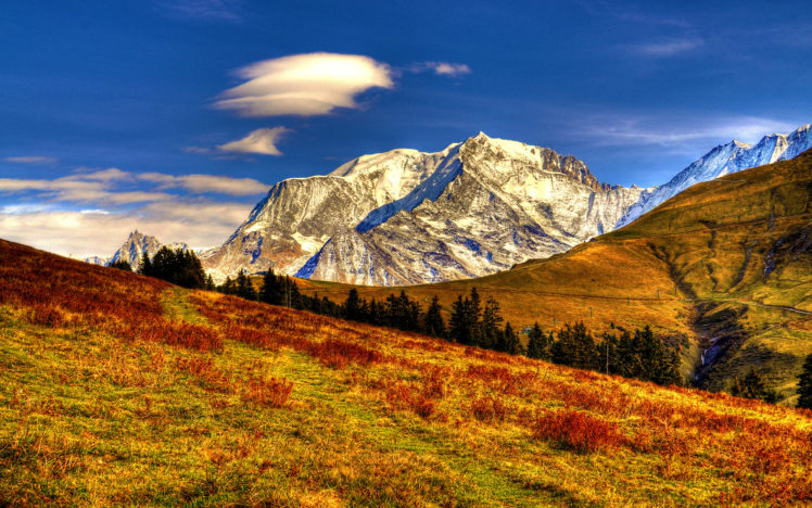 sky, Clouds, Mountains, Landscape, Nature HD Wallpaper Desktop Background