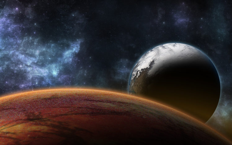 stars, Planet, Sci, Fi, Two HD Wallpaper Desktop Background
