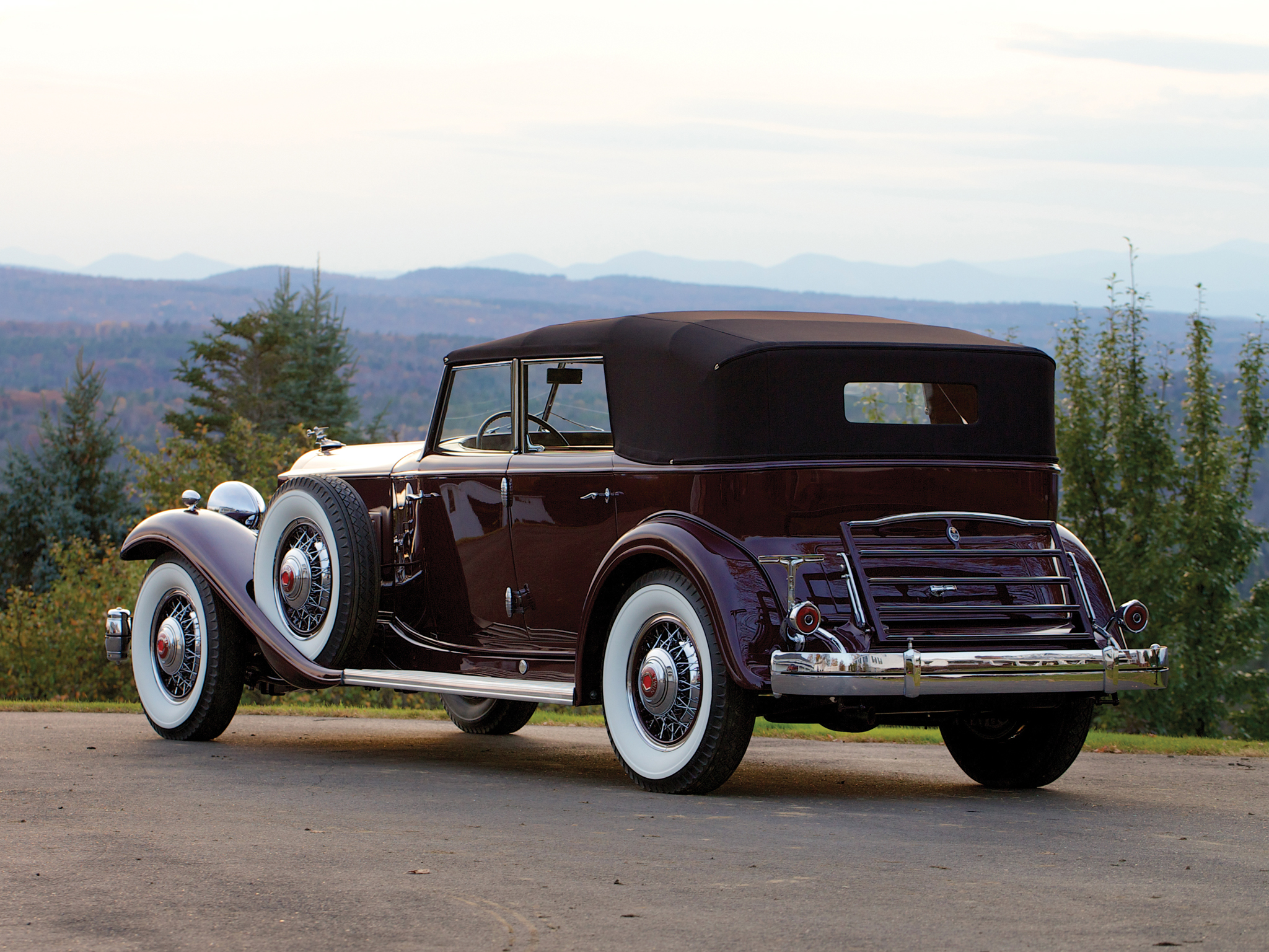 1932, Packard, Twin, Six, Individual, Custom, Convertible, Sedan, By, Dietrich, Luxury, Retro Wallpaper