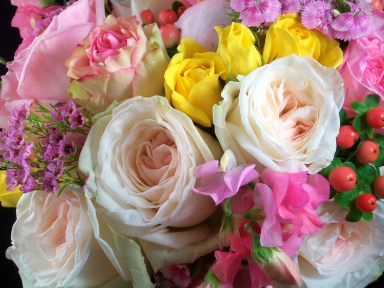 bouquets, Roses, Closeup, White, Flower HD Wallpaper Desktop Background