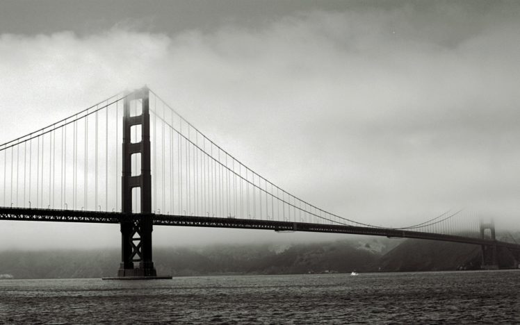 black, And, White, Architecture, Golden, Gate, Bridge, San, Francisco HD Wallpaper Desktop Background