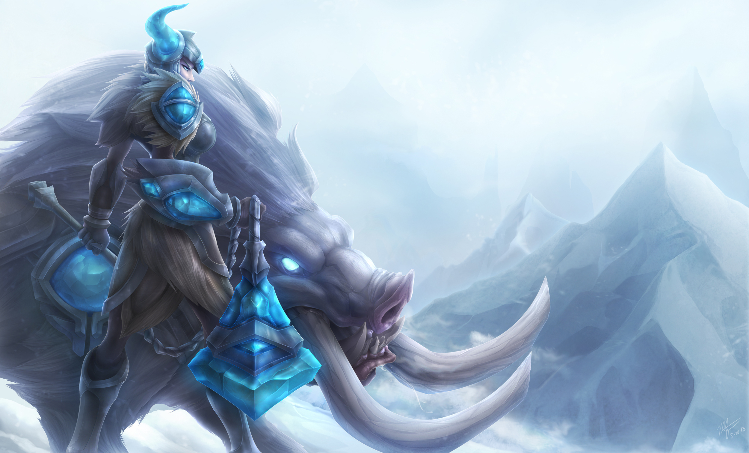 league, Of, Legends, Warrior, Magical, Animals, Sejuani, Games, Fantasy, Girls Wallpaper