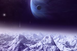 planets, Mountains, Snow, Space, Spaceship