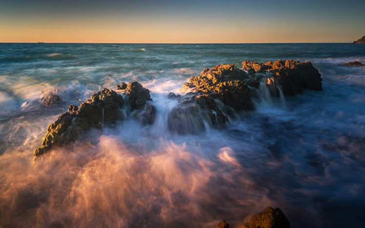 ocean, Rock HD Wallpaper Desktop Background