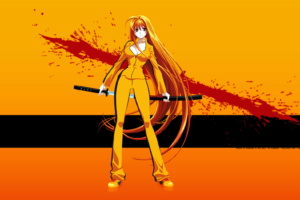 original, Anime, Kill, Bill, Yellow, Blood, Sword, Katana