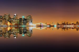 cityscapes, Seas, Buildings, Reflections
