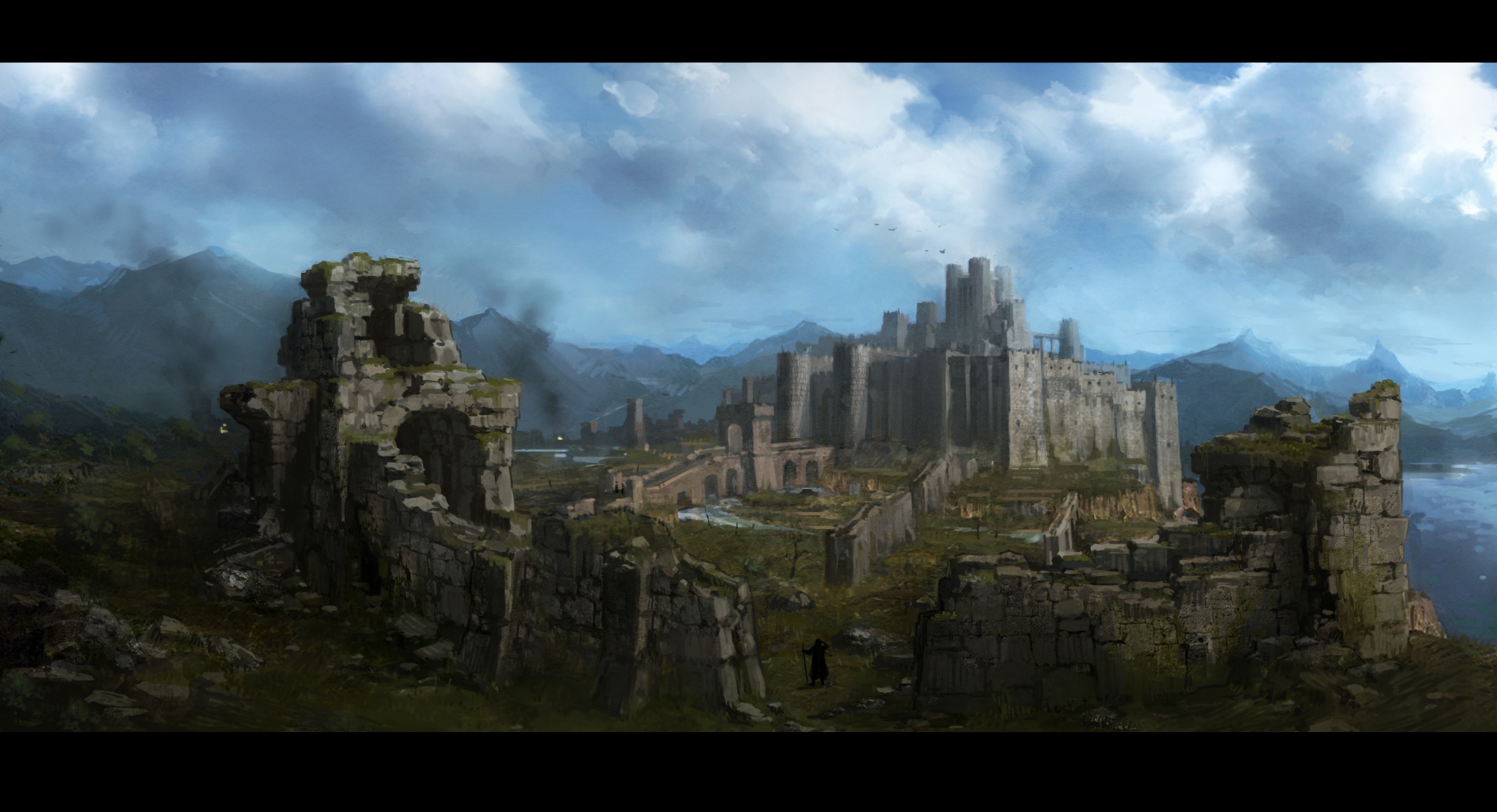 dragons, Dogma, Fantasy, Game, City Wallpaper