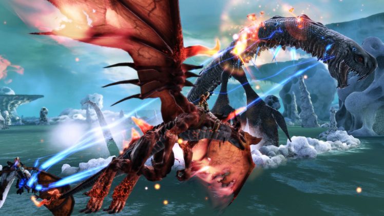 crimson, Dragon, Fantasy, Monster, Battle HD Wallpaper Desktop Background