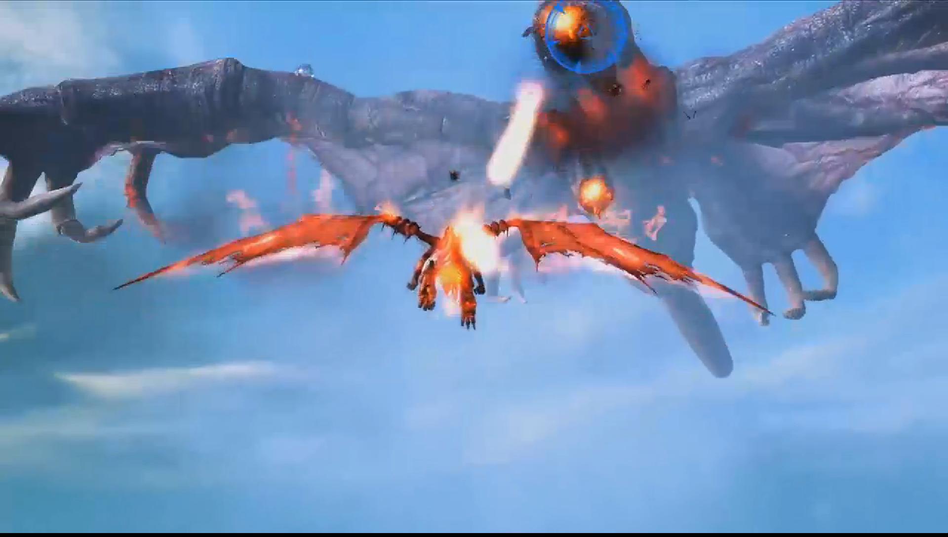 crimson, Dragon, Fantasy, Monster, Battle Wallpaper