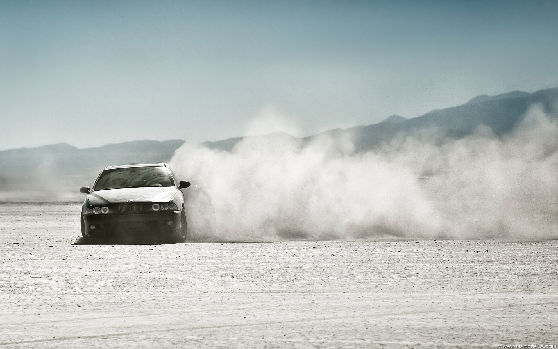 cars, Desert, Dust Wallpaper
