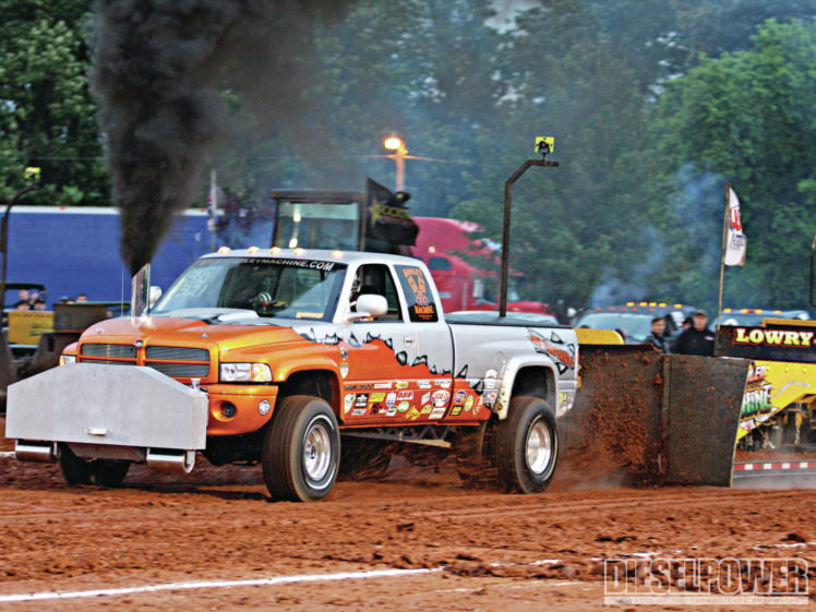 tractor pulling, Race, Racing, Hot, Rod, Rods, Tractor, Dodge, Ram, Pickup, 4×4 HD Wallpaper Desktop Background