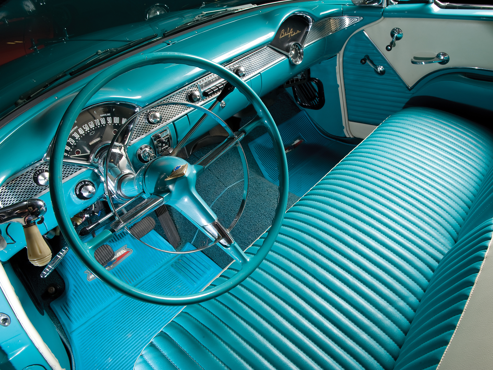 1955, Chevrolet, Bel, Air, Convertible,  2434 1067d , Retro, Interior Wallpaper