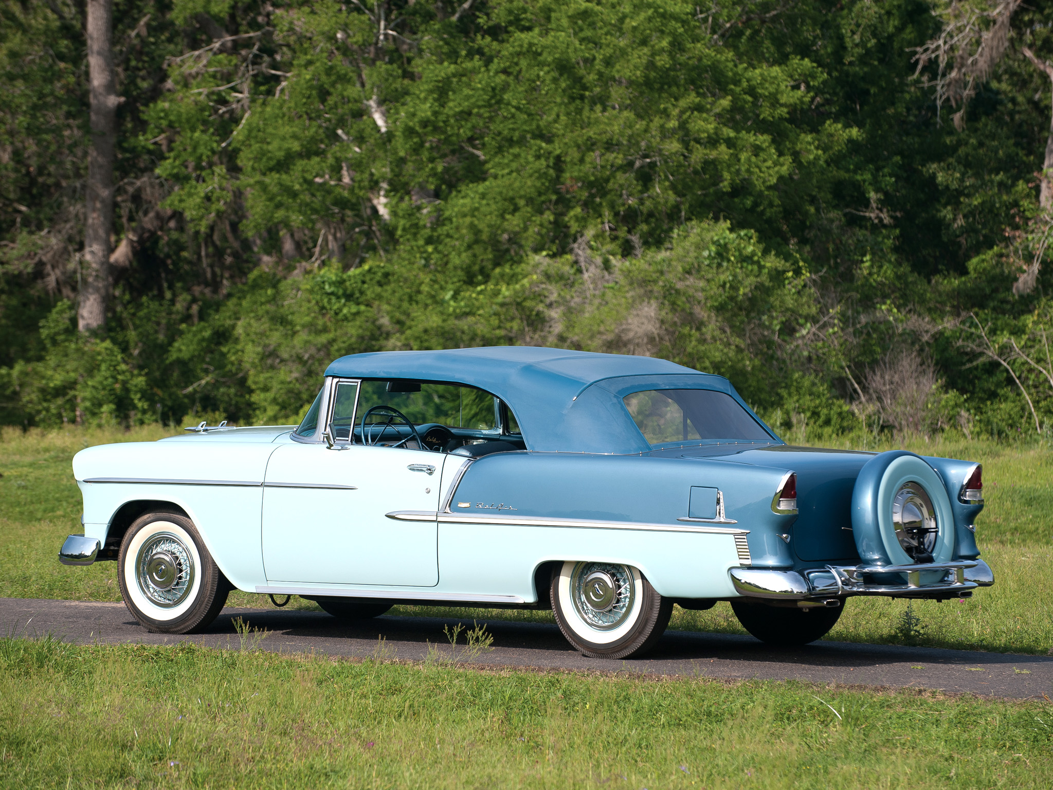 1955, Chevrolet, Bel, Air, Convertible,  2434 1067d , Retro Wallpaper