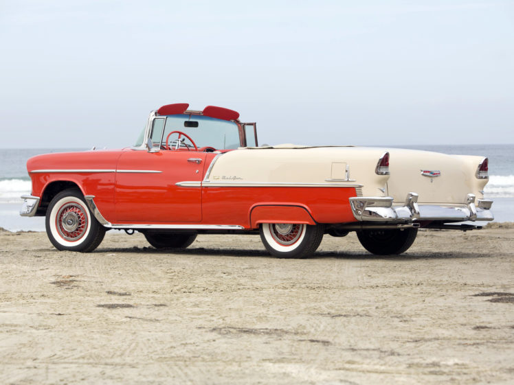 1955, Chevrolet, Bel, Air, Convertible,  2434 1067d , Retro HD Wallpaper Desktop Background
