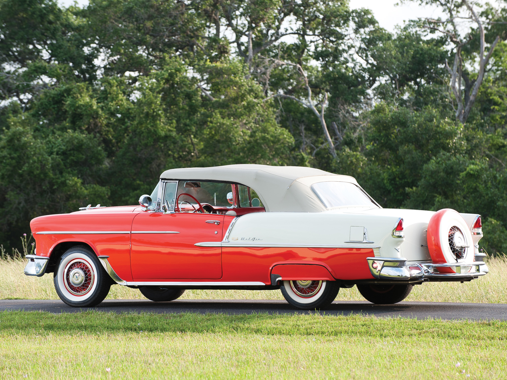1955, Chevrolet, Bel, Air, Convertible,  2434 1067d , Retro Wallpaper