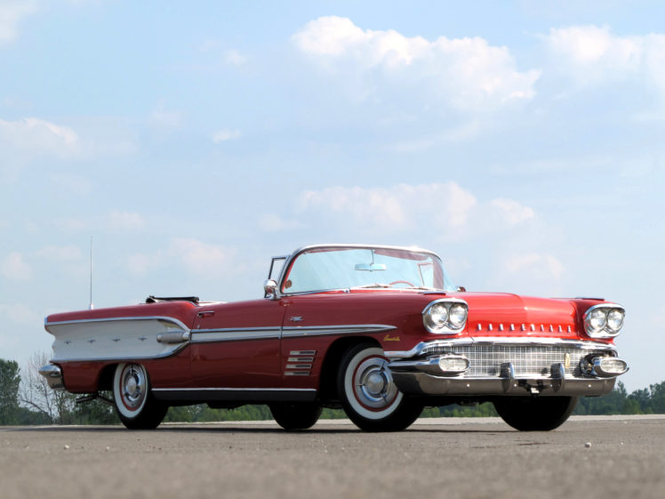 1958, Pontiac, Bonneville, Custom, Convertible,  2567sd HD Wallpaper Desktop Background