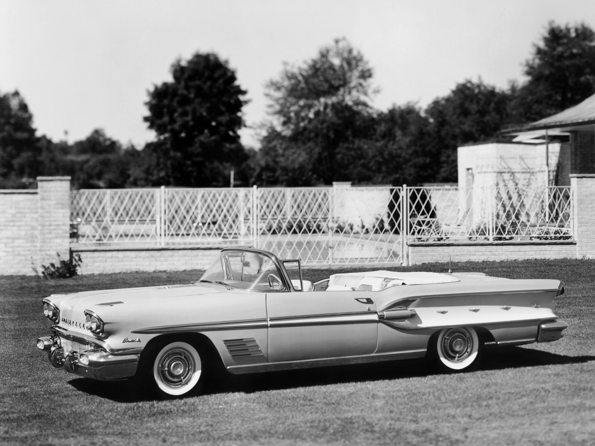 1958, Pontiac, Bonneville, Custom, Convertible,  2567sd Wallpaper