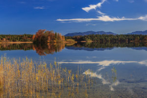 bavaria, Germany, Lake, Fall, Forest, Mountains, Reflection