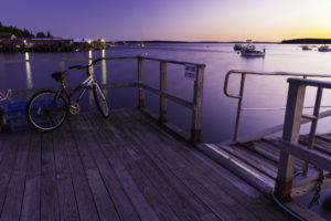 bike, Wharf, Pier, Bay, Sunset