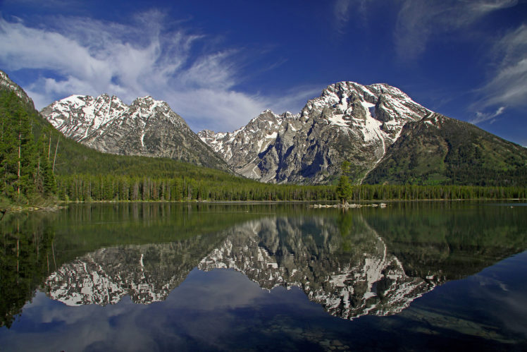 mount, Moran, Grand, Teton, Wyoming, Lake, Mountains, Reflection, Forest HD Wallpaper Desktop Background