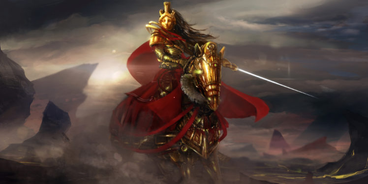 warriors, Horses, Armor, Fantasy HD Wallpaper Desktop Background