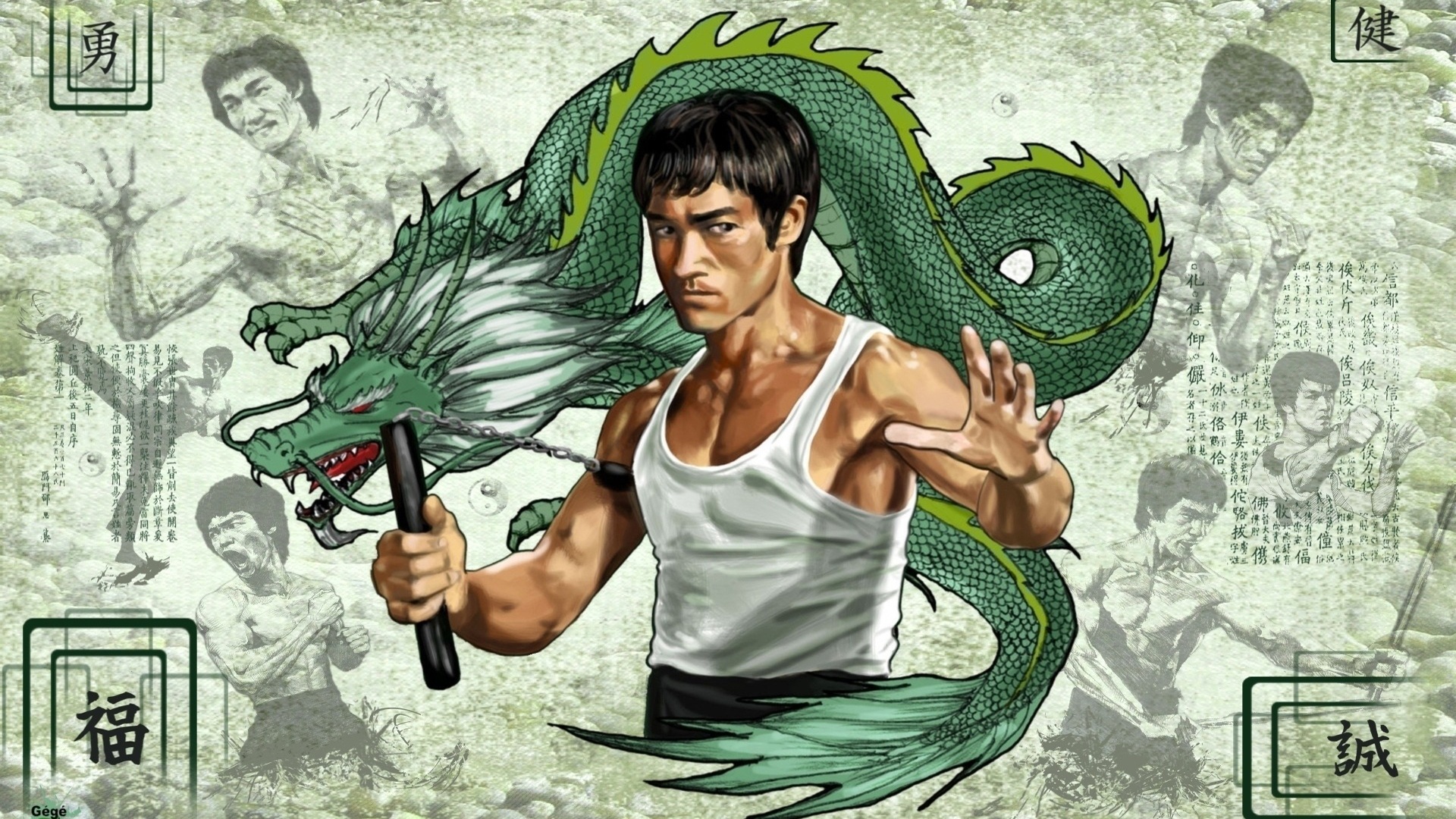 enter, The, Dragon, Bruce, Lee, Martial, Arts, Movie, Warrior, Rq Wallpaper