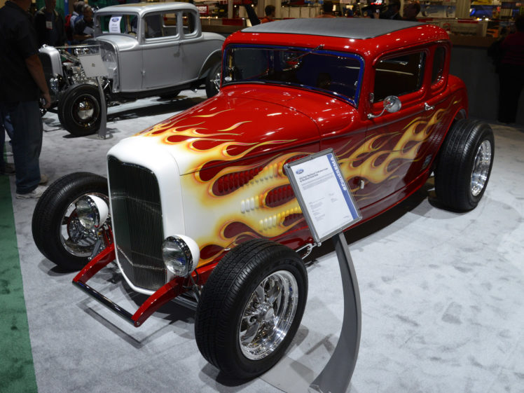 1932, Ford, Red, Deuce, 5 window, Coupe, Retro, Hot, Rod, Rods HD Wallpaper Desktop Background