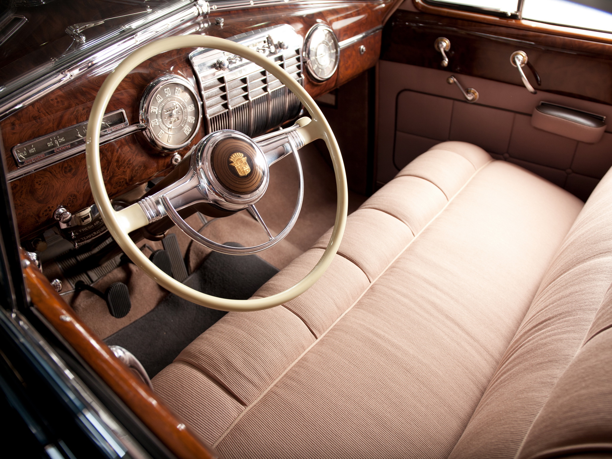 1941, Cadillac, Fleetwood, Seventy five, Touring, Sedan,  41 7519 , Retro, Luxury, Interior Wallpaper