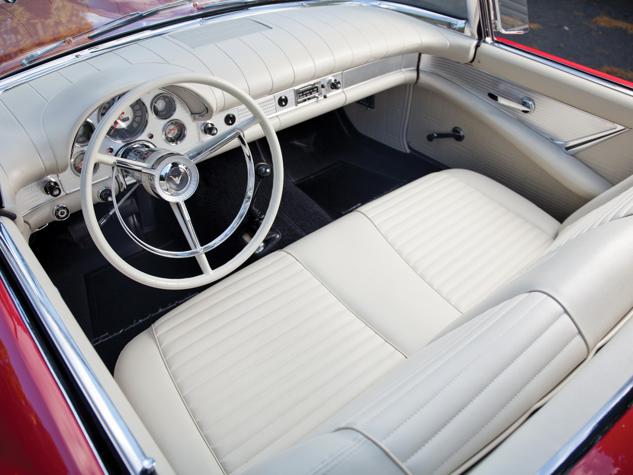 1957, Ford, Thunderbird, Special, Supercharged, 312, 300hp,  40a , Retro, Muscle, Supercar, Interior Wallpaper