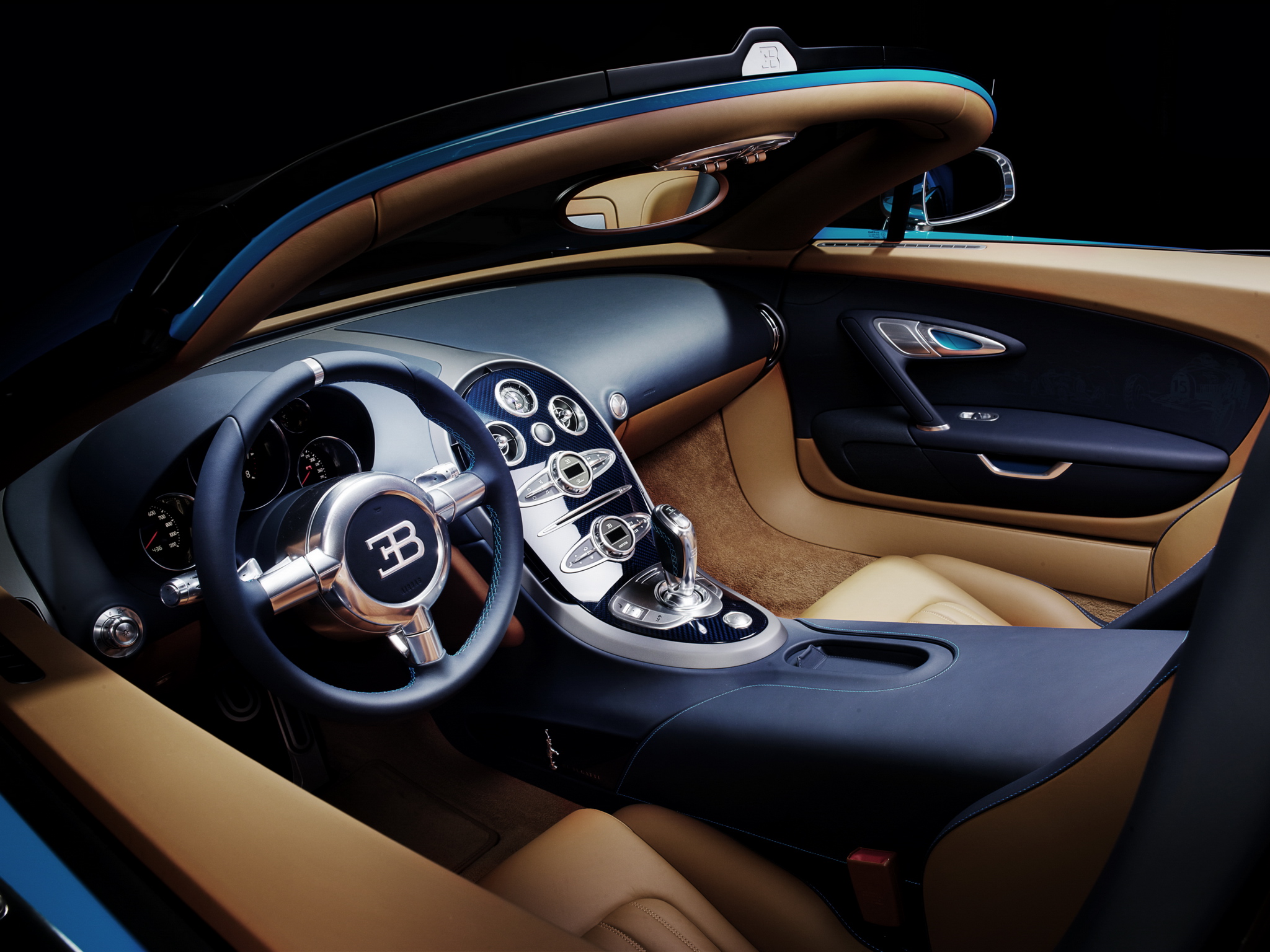 2013, Bugatti, Veyron, Grand, Sport, Roadster, Vitesse, Meo, Constantini, Supercar, Interior Wallpaper