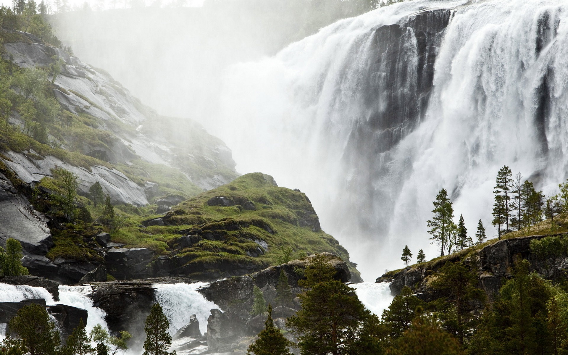 landscapes, Nature, Trees, Forest, Waterfalls Wallpaper