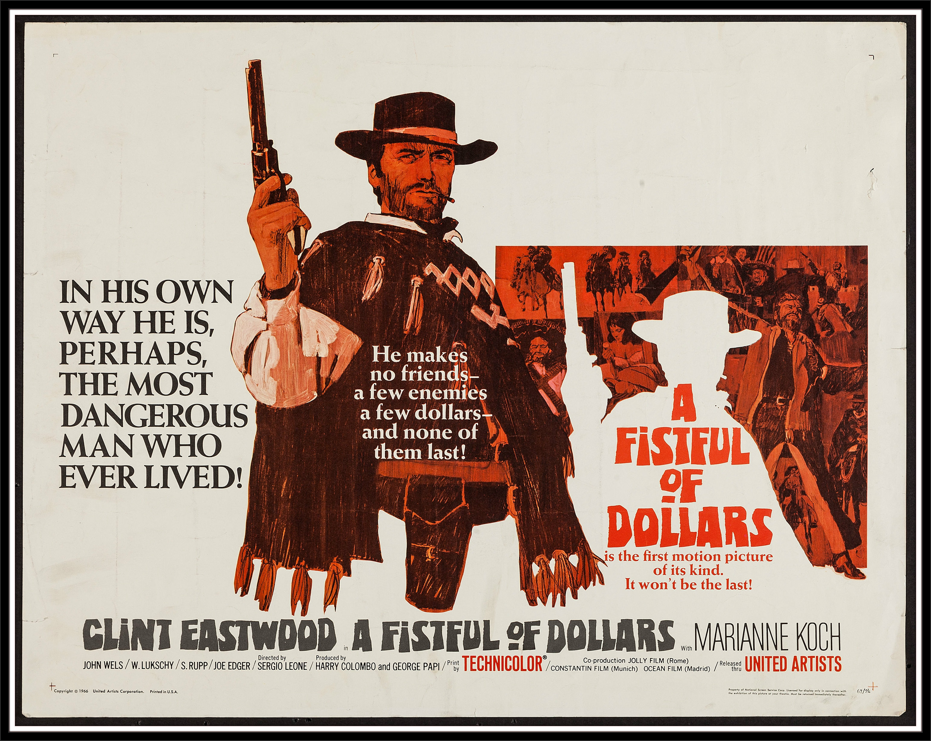 a, Fistful, Of, Dollars, Western, Clint, Eastwood, Poster Wallpaper