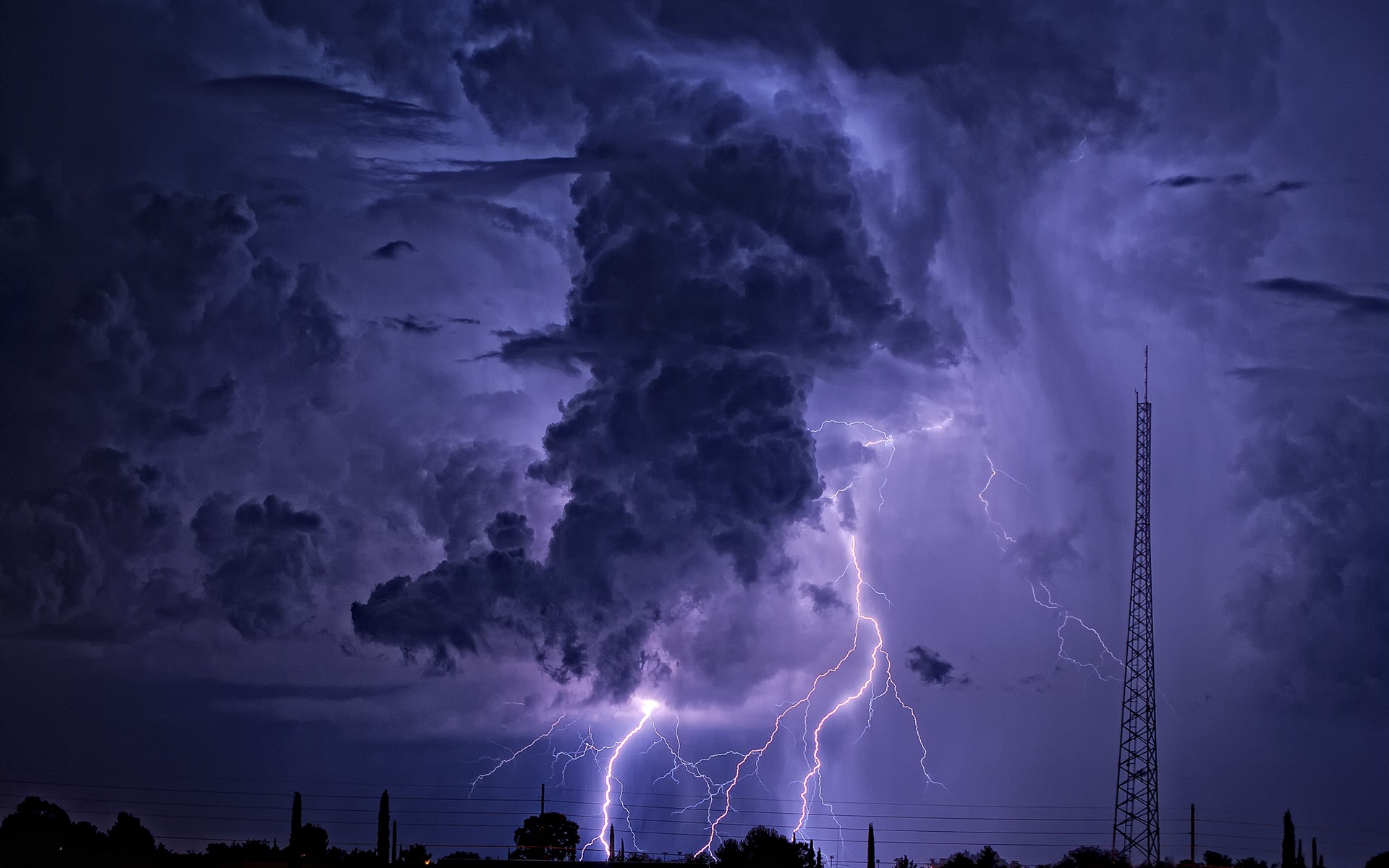 storm, Lightning Wallpaper