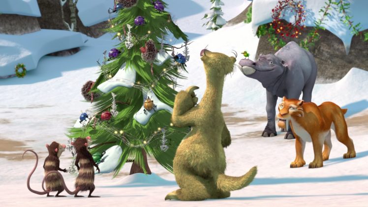 ice, Age, A, Mammoth, Christmas, Movie HD Wallpaper Desktop Background