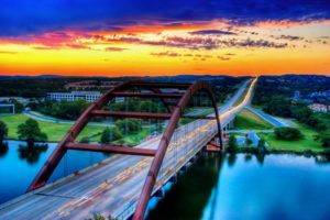 cityscapes, Austin, Bridges