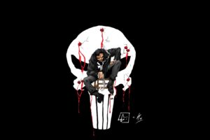 punisher, Logo, Dc, Blood, Black