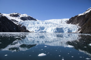 glacier, Lagoon, Bay, Mountains, Reflection