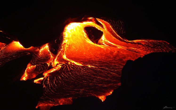 lava, Night HD Wallpaper Desktop Background