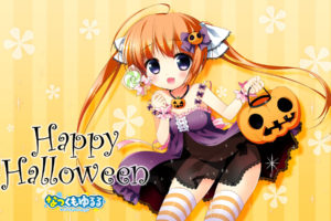 natsukumo, Yururu, Fang, Halloween, Jpeg, Artifacts, Lollipop, Natsukumo, Yururu, Orange, Hair, Panties, Sasai, Saji, See, Through, Sumikko, Soft, Touma, Himeka, Twintails, Underwear