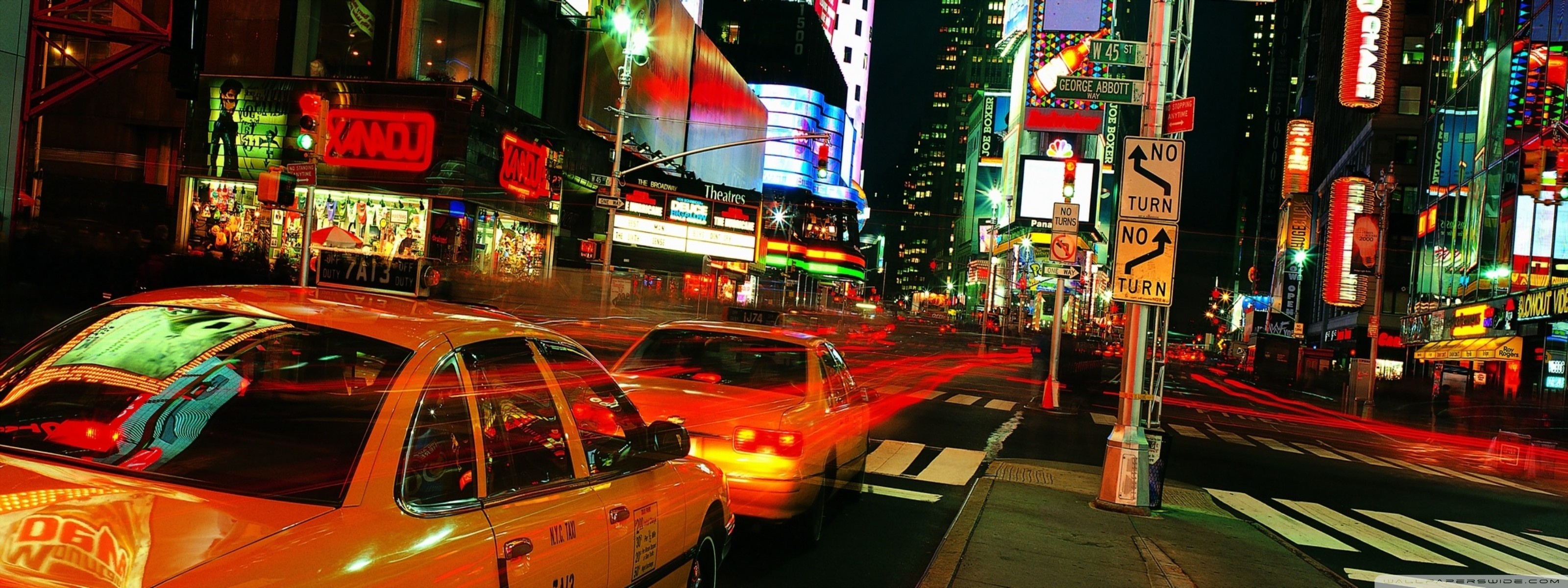 lights, New, York, City Wallpaper