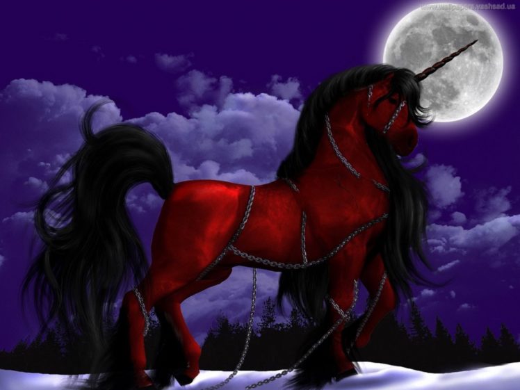 unicorn, Horse, Magical, Animal, Moon HD Wallpaper Desktop Background
