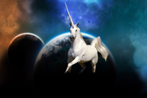 unicorn, Horse, Magical, Animal, Planet, Space, Psychedelic