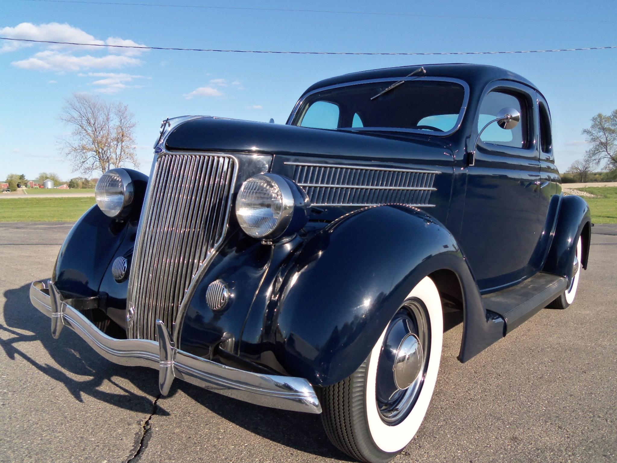 1936, Ford, 5w, Rumbleseat, Coupe, Retro Wallpaper