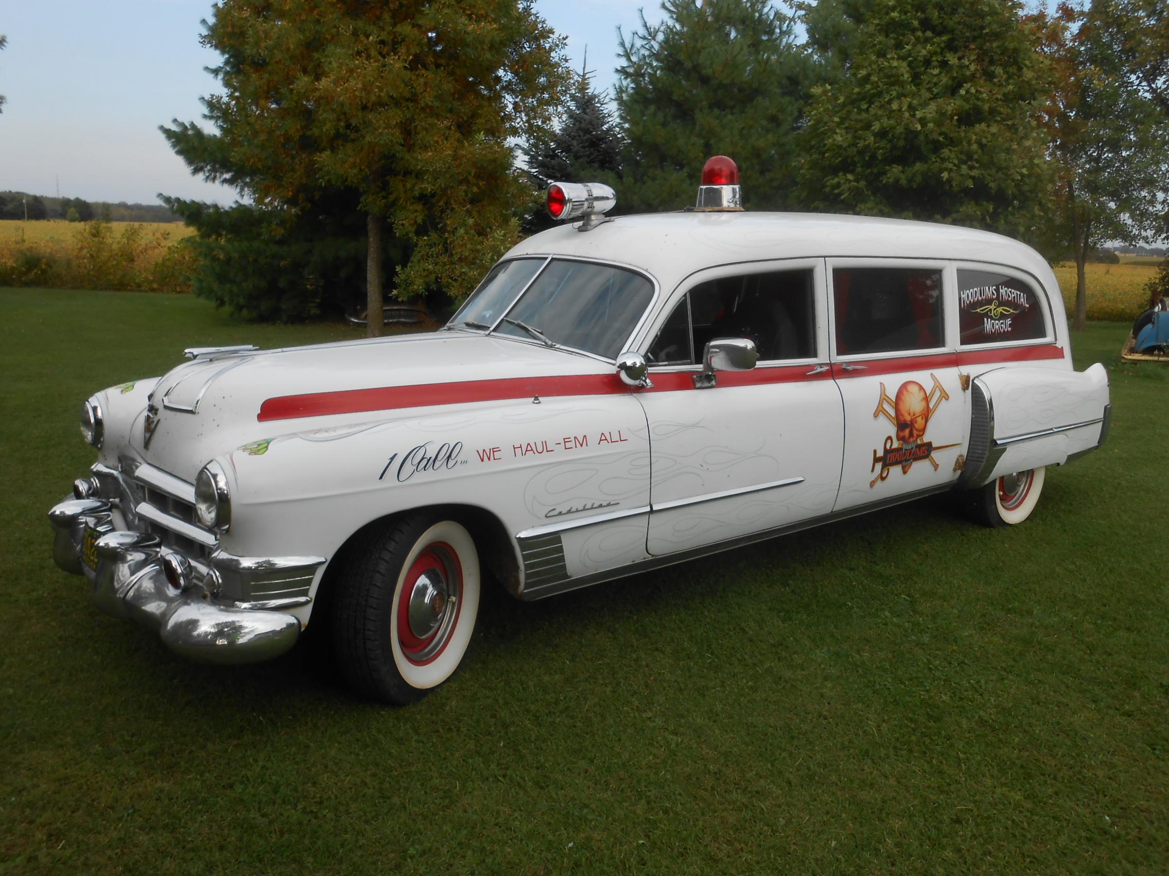 1949, Cadillac, Ambulance, Stationwagon, Retro, Custom Wallpaper