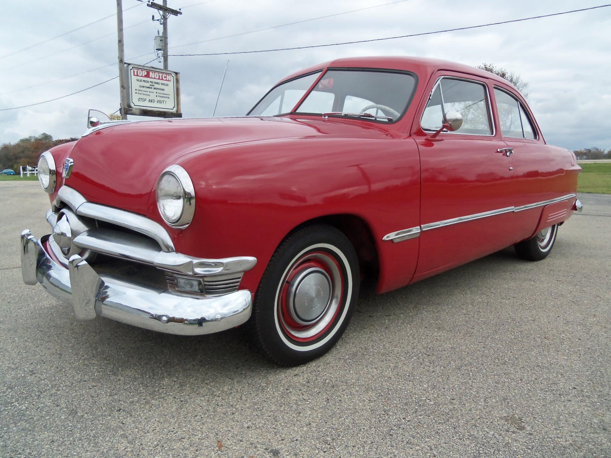 1950, Ford, Tudor, Sedan, Retro Wallpaper