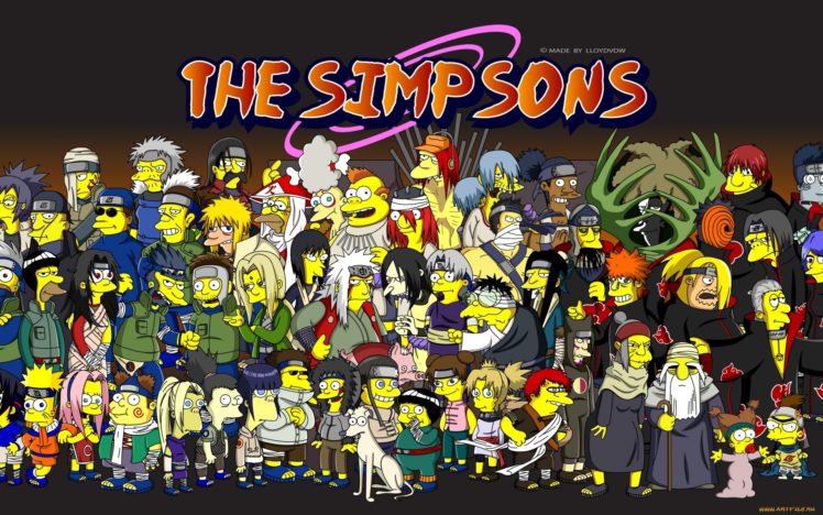 cartoons, Homer, Simpson, Heroes, Naruto, Shippuden, Akatsuki, Son, Goku, Villains, The, Simpsons, Bart, Simpson, Series, Lisa, Simpson, Mr HD Wallpaper Desktop Background