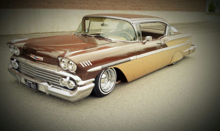 1958, Chevrolet, Bel, Air, Lowrider, Retro, Custom HD Wallpaper Desktop Background