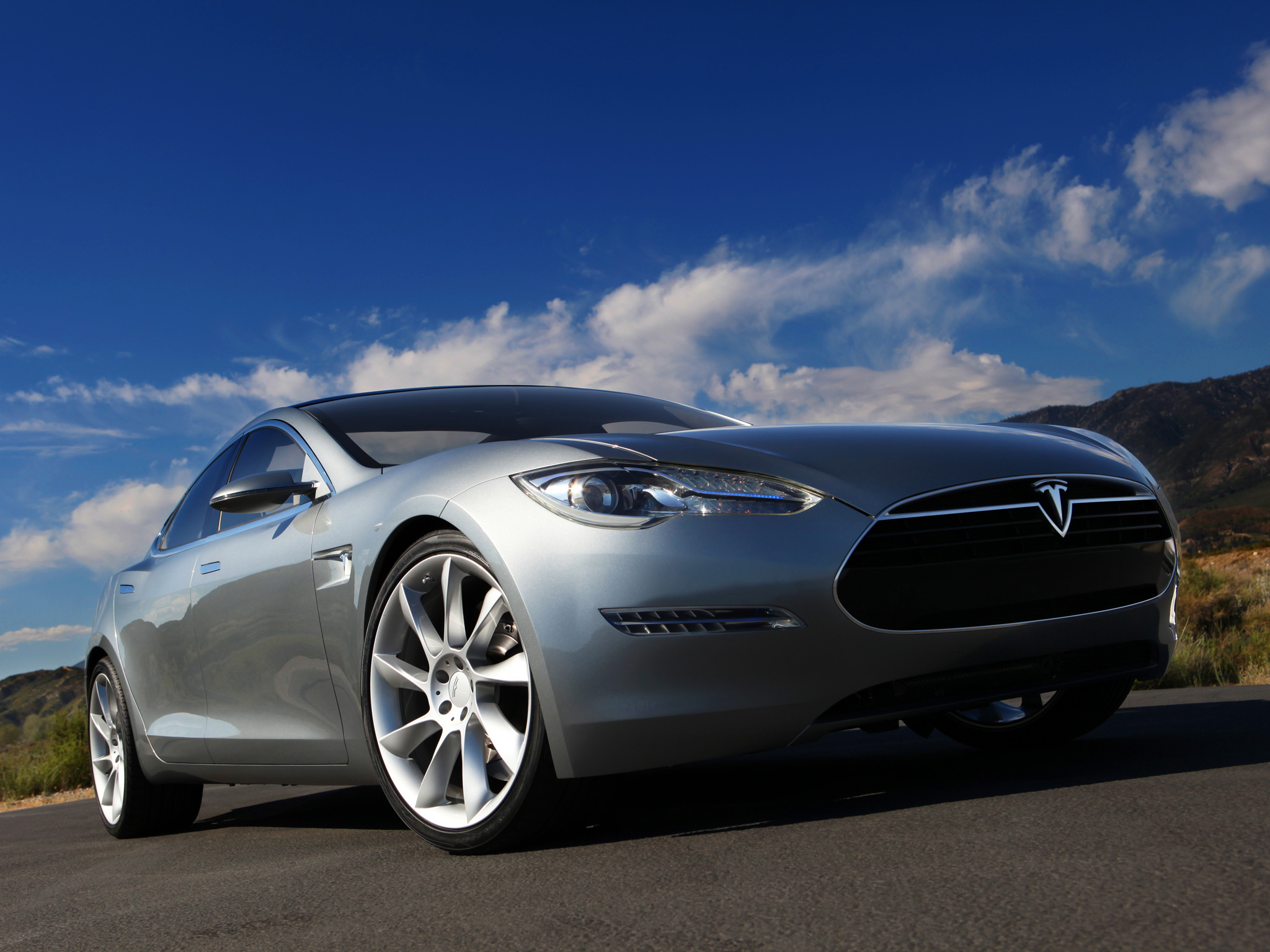 2009, Tesla, Model s, Concept, Supercar, Fs Wallpaper