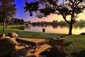sunset, Landscapes, Nature, Trees, Bench, Lakes, Hdr, Photography, Parks